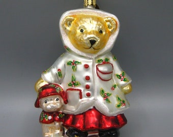 Christopher Radko Muffy VanderBear All Spruced Up Exclusive Glass Bear Ornament
