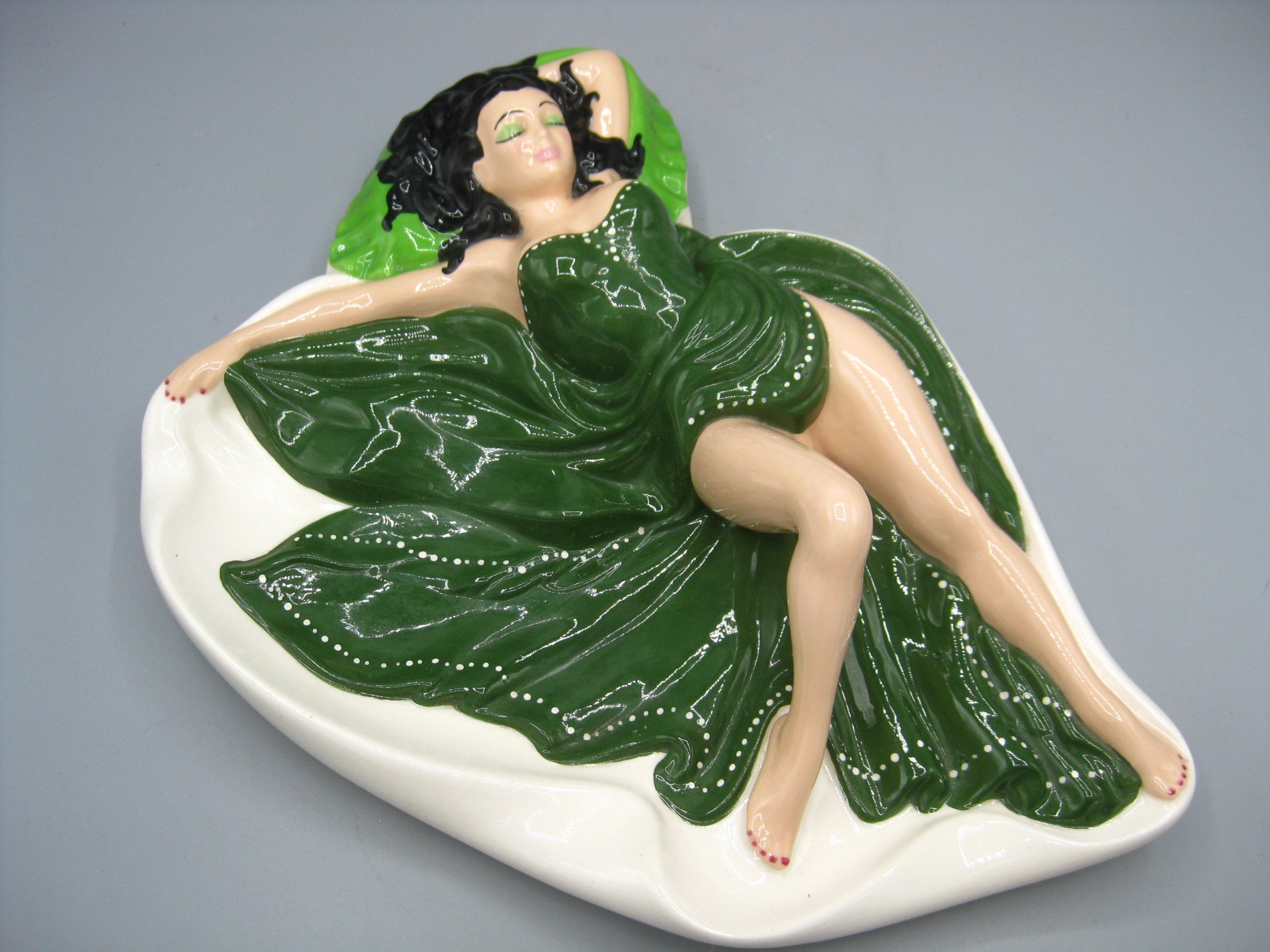 Vintage 50s Holland Mold Nude Pin up Girl Risque Novelty Ceramic