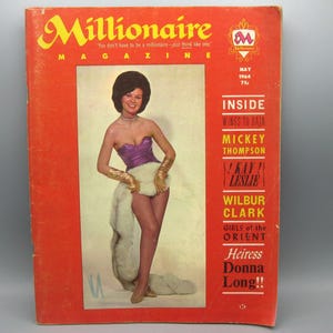 Vintage 1964 60s Millionaire Men&#39;s Magazine Mickey Thompson Racer Nudie Cuties
