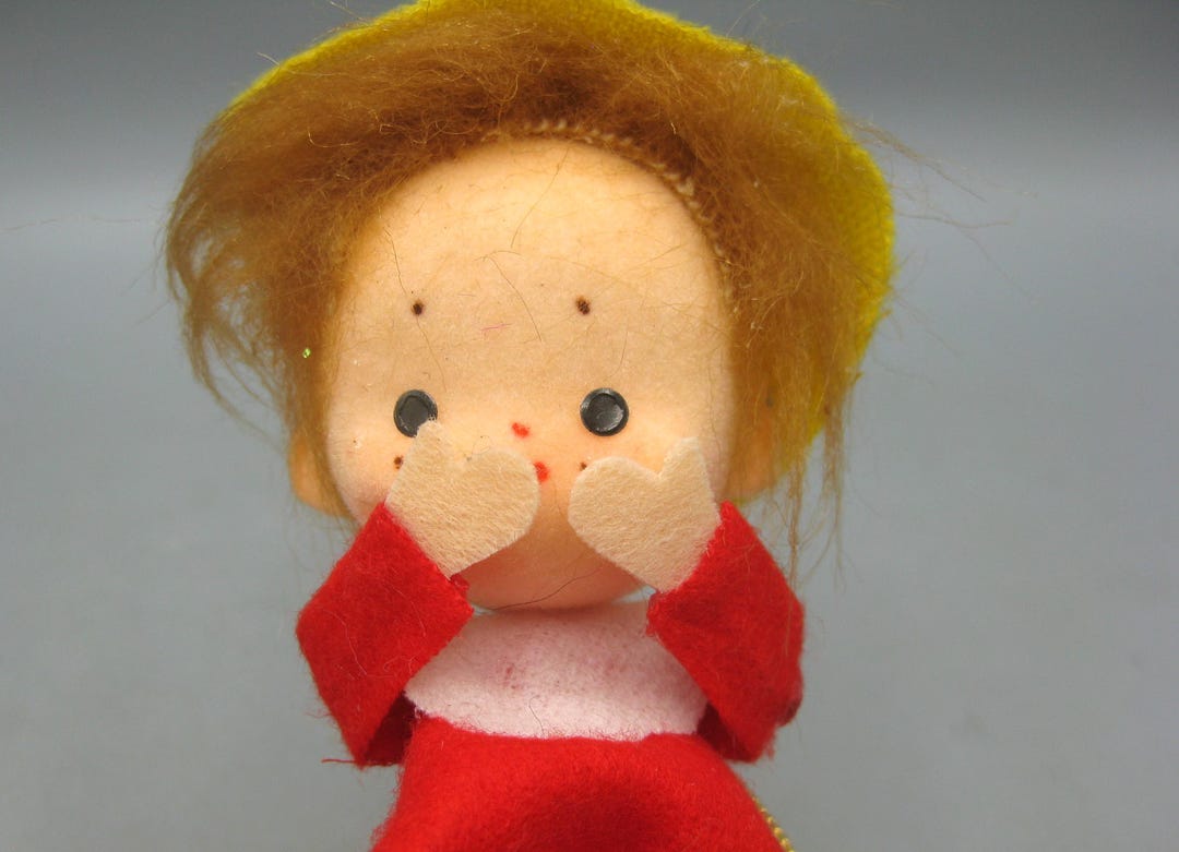 Vintage Flocked Styrofoam Little Girl Christmas Ornament Decoration - Etsy