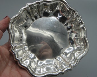Vintage Lunt Sterling zilveren vierkante geschulpte snoepschotel Bowl 101g