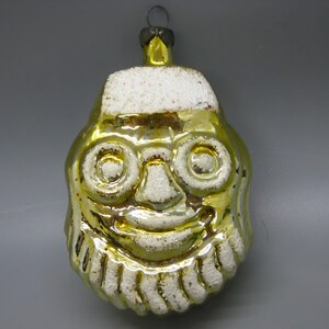 Vintage USSR Glass Santa Claus Father Frost Christmas Tree Ornament