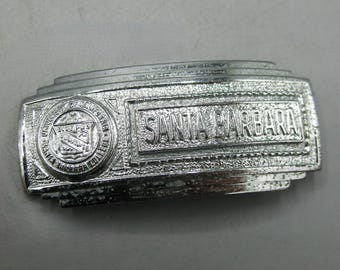 Fibbia per cintura in metallo dell'Università della California di Santa Barbara (UCSB)