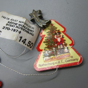 Kathe Wohlfahrt tedesco in peltro Frohes Fest campana di Natale ornamento vintage Rothenburg Germania immagine 5