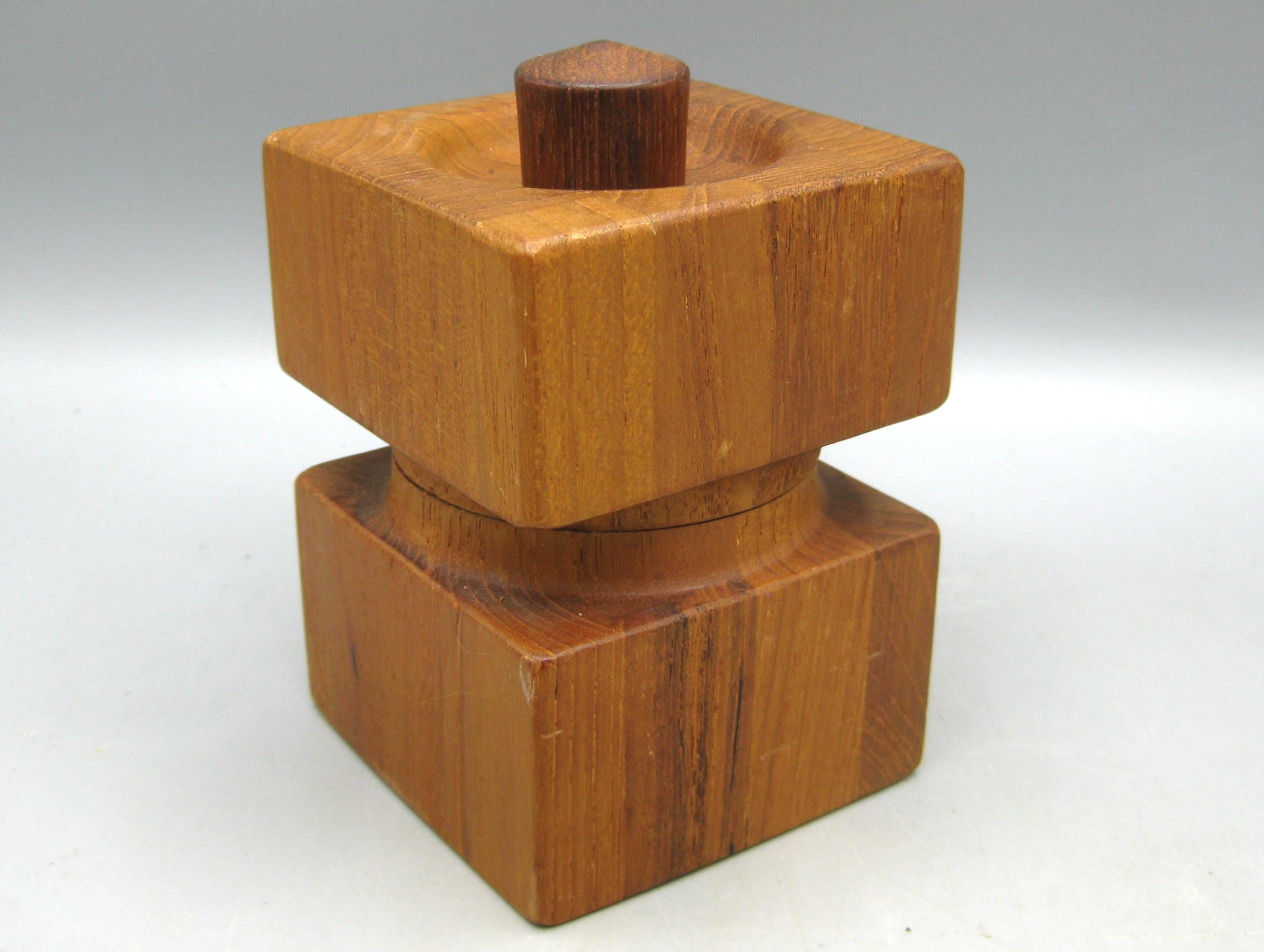 Vintage Dansk Jens Quistgaard 1624 Double Cube Square Peppermill