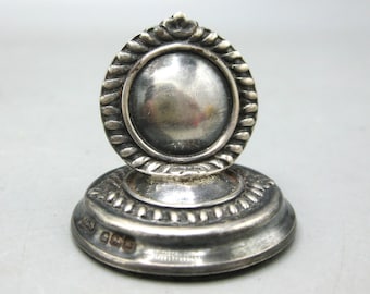 Porta segnaposto vintage Roberts & Belk del 1904 in argento sterling inglese.