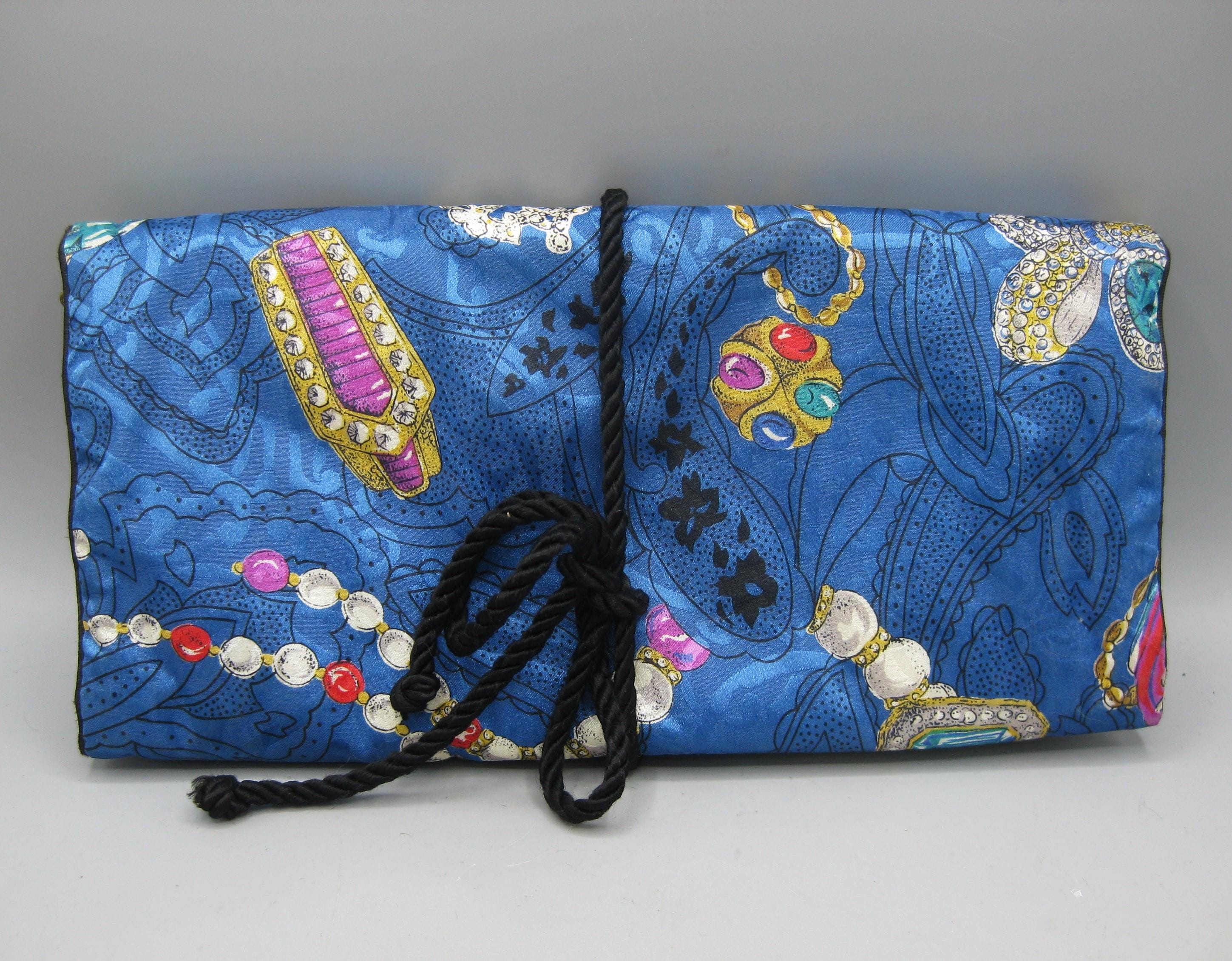 Vintage Christian Dior Quilted Fabric Jewelry Travel Bag