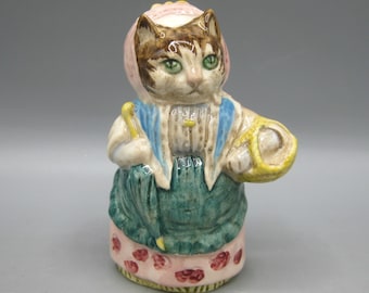 Figura de porcelana vintage Beswick Cousin Ribby Cat de Beatrix Potter