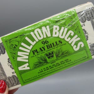 Vintage Whitman MILLION DOLLARS Paper Play Game Money