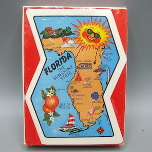 Vintage Florida Crooked Pack Sealed in Original Packaging Playing Cards Card Deck Novelty