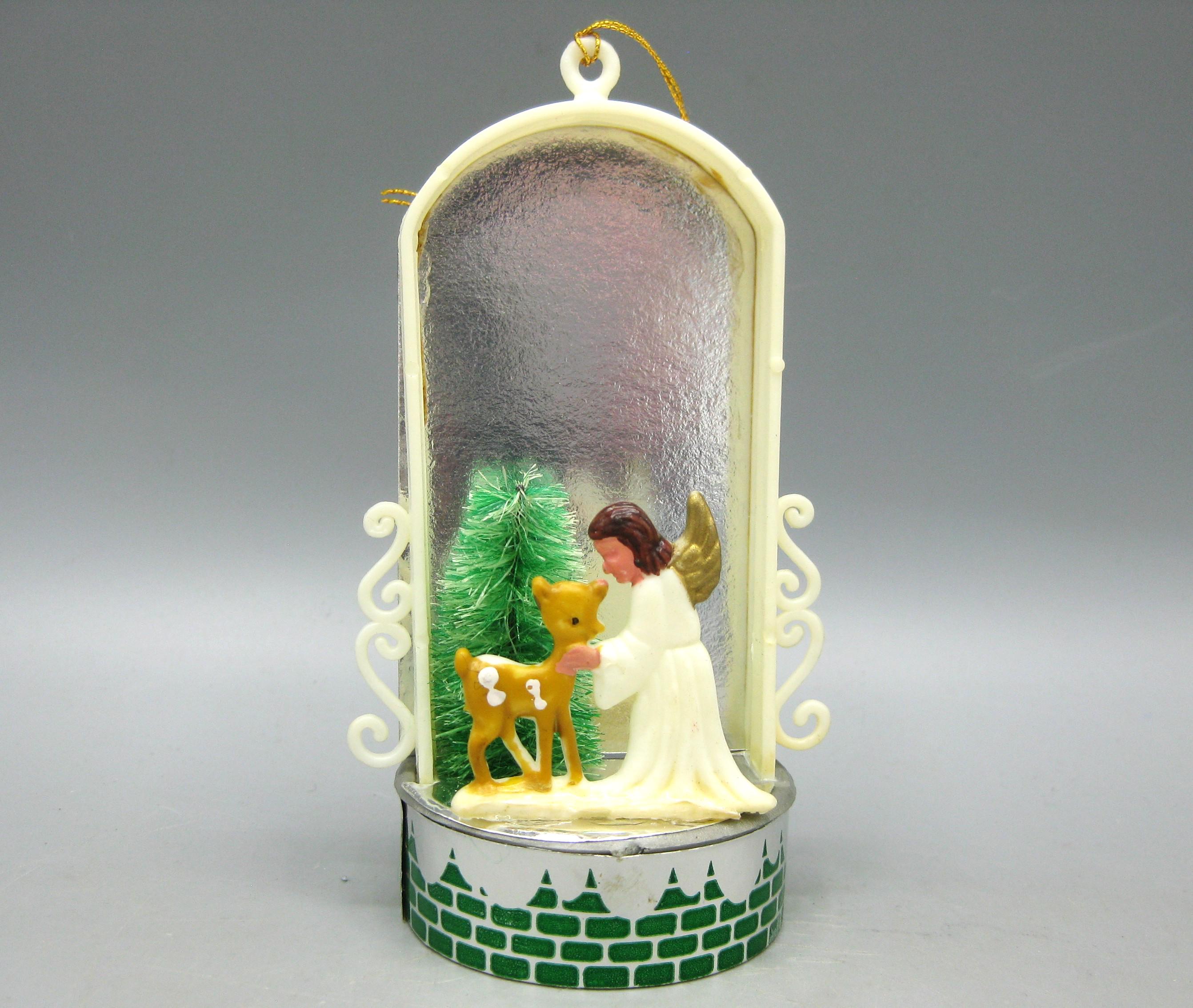 ヴィンテージ 60年代 天使 トナカイ ジオラマ ホワイト プラスチック