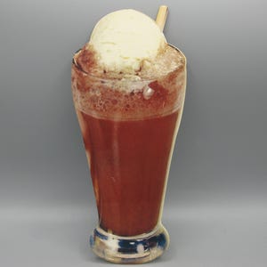 Vintage jaren 40 gestanst diner frisdrankfontein chocolade gemoute milkshake karton promo fotodisplay decoratie