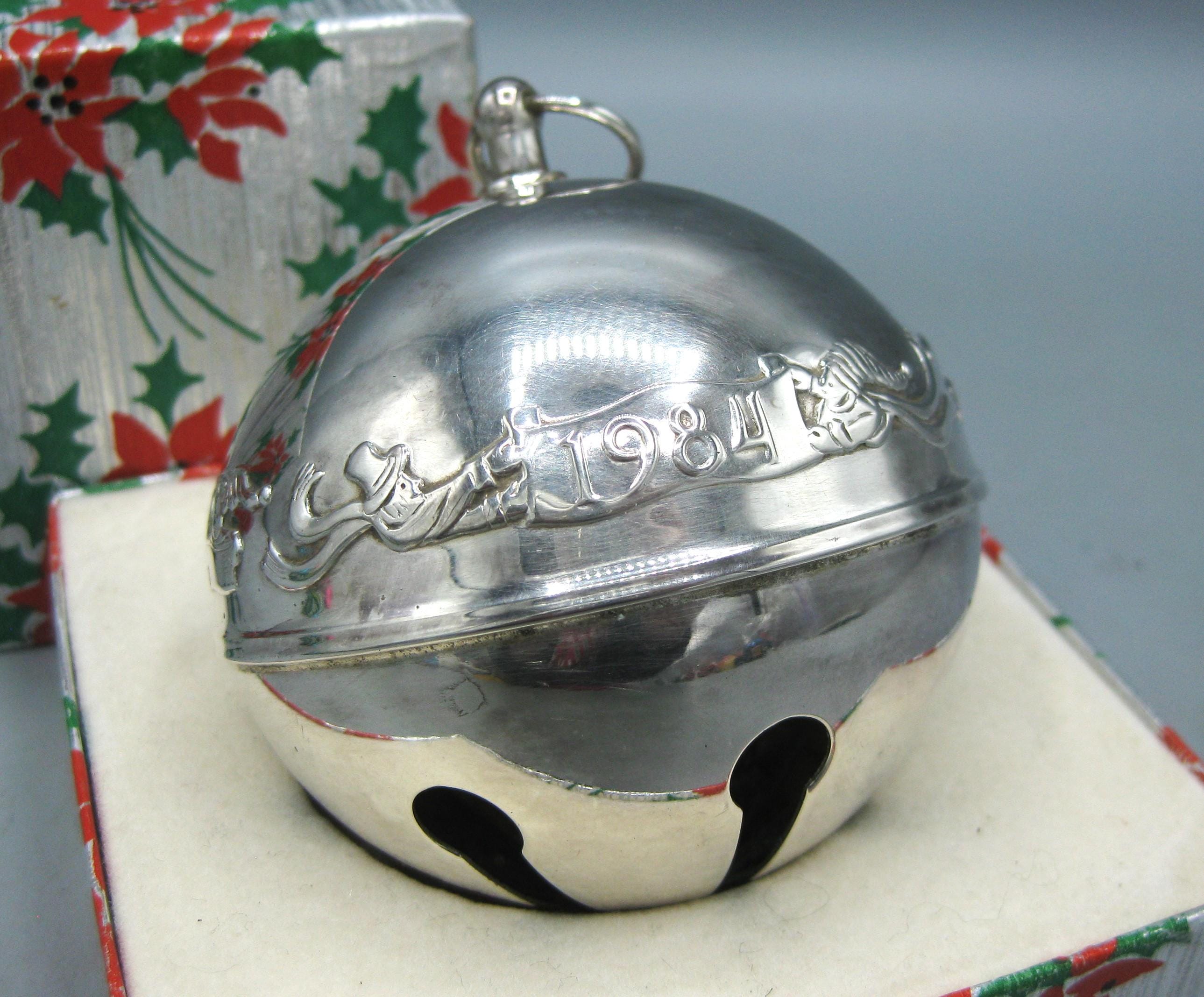 Vintage 1984 Wallace Silver Sleigh Bell Christmas Tree Ornament - Etsy