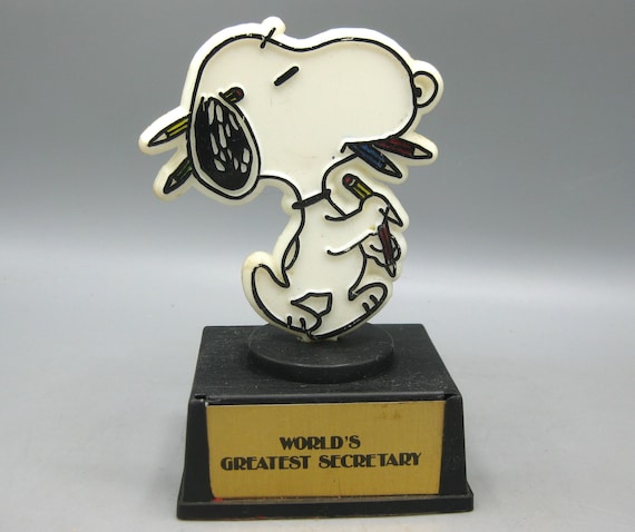 ビンテージ スヌーピー トロフィー 青台座 スヌーピー ビンテージ