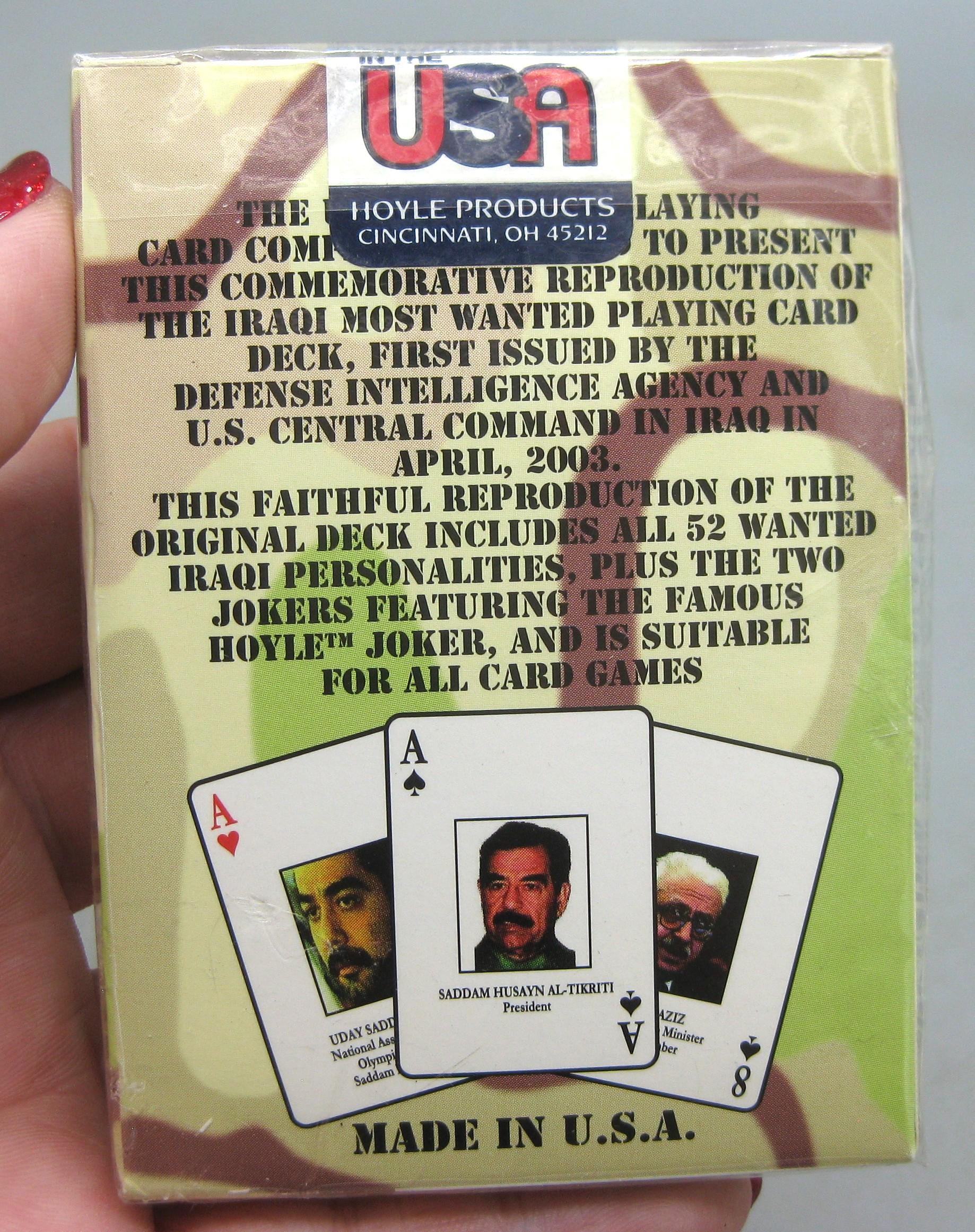 Vintage Iraqi Most Wanted Pack Sealed in Original Packaging
