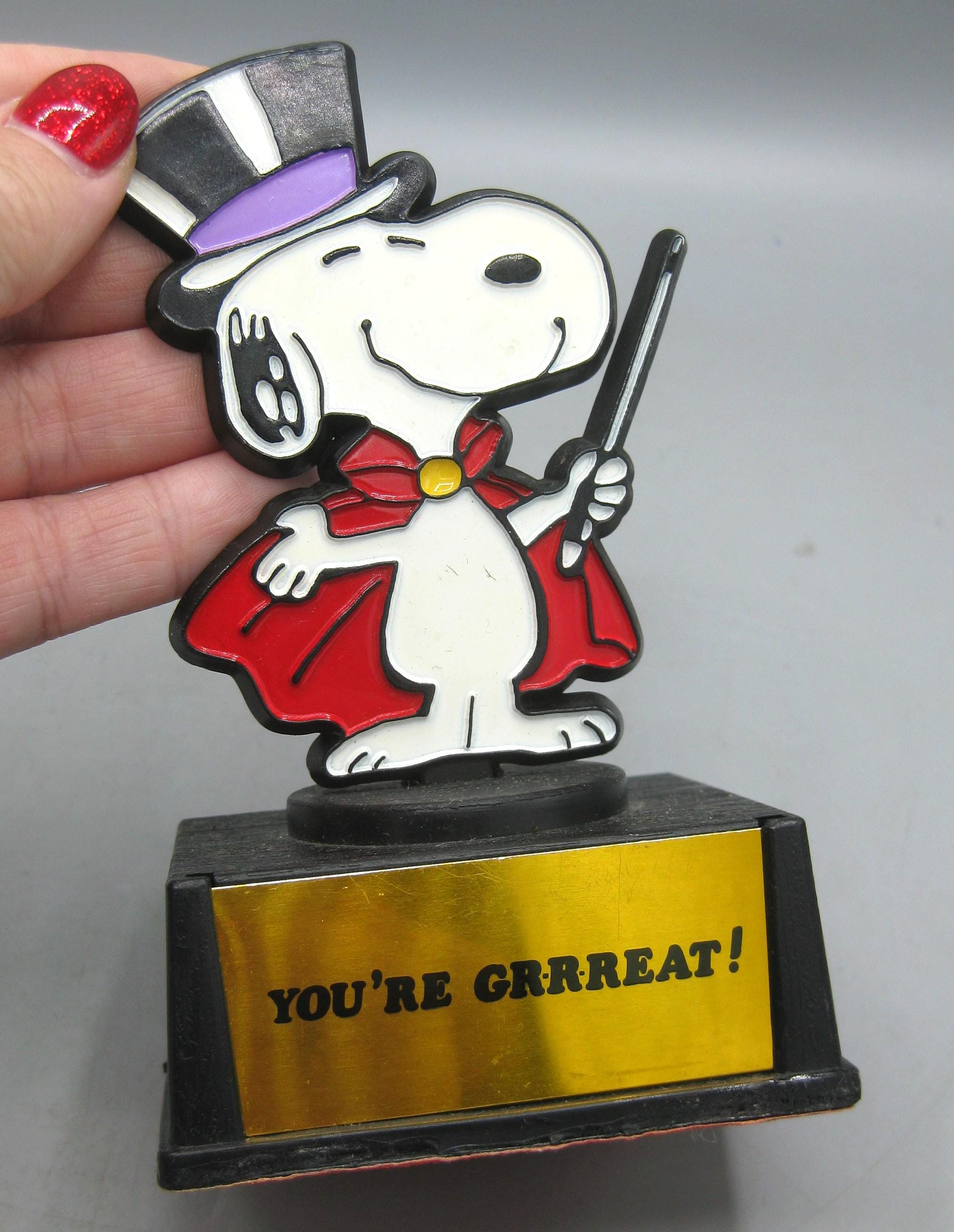 スヌーピーAvivaトロフィー70s Vintage 70s Aviva Peanuts Snoopy You're Great! Magician