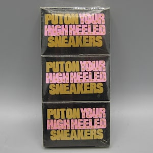 3 boîtes d&#39;allumettes vintage des années 80 enfilez vos baskets à talons hauts Boîte d&#39;allumettes