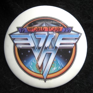 Vintage Van Halen 1979 World Vacation Tour Pin Pinback Souvenir Button