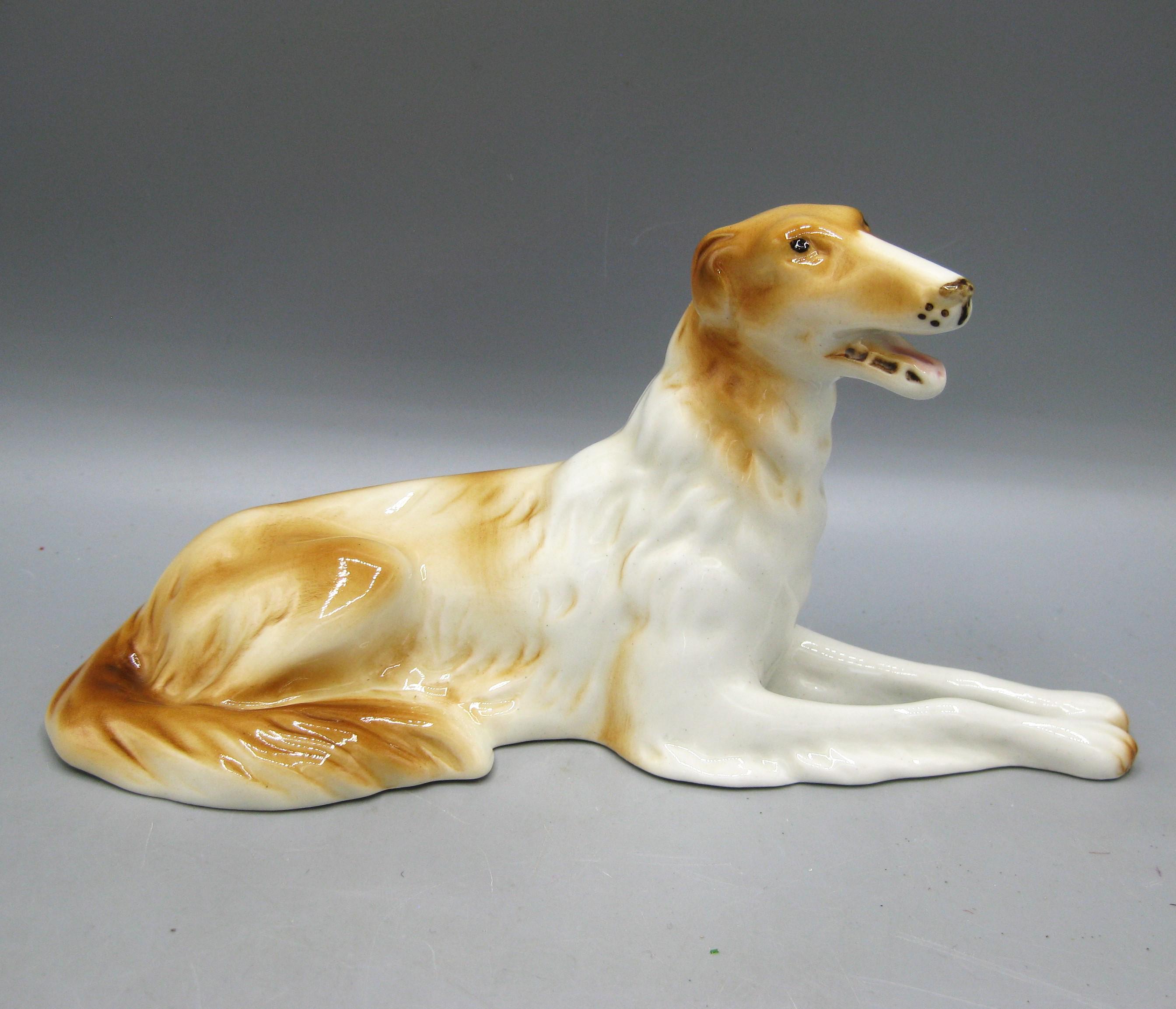 Deerhound, Kristall-Kerzenleuchter Avec Chien, Crystal Animals