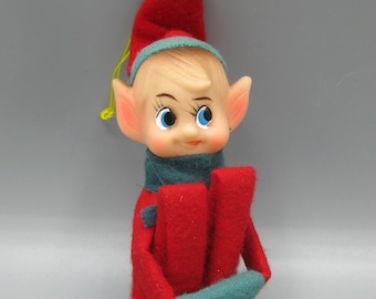 アンティーク ニー ハガー エルフ、エルフの飾り、ヴィンテージ エルフ