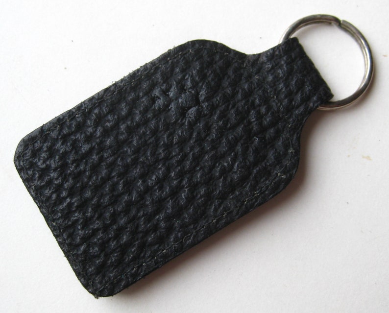 Vintage Norton Black Leather Enamel Logo Motorcycle Keychain Key Chain Fob
