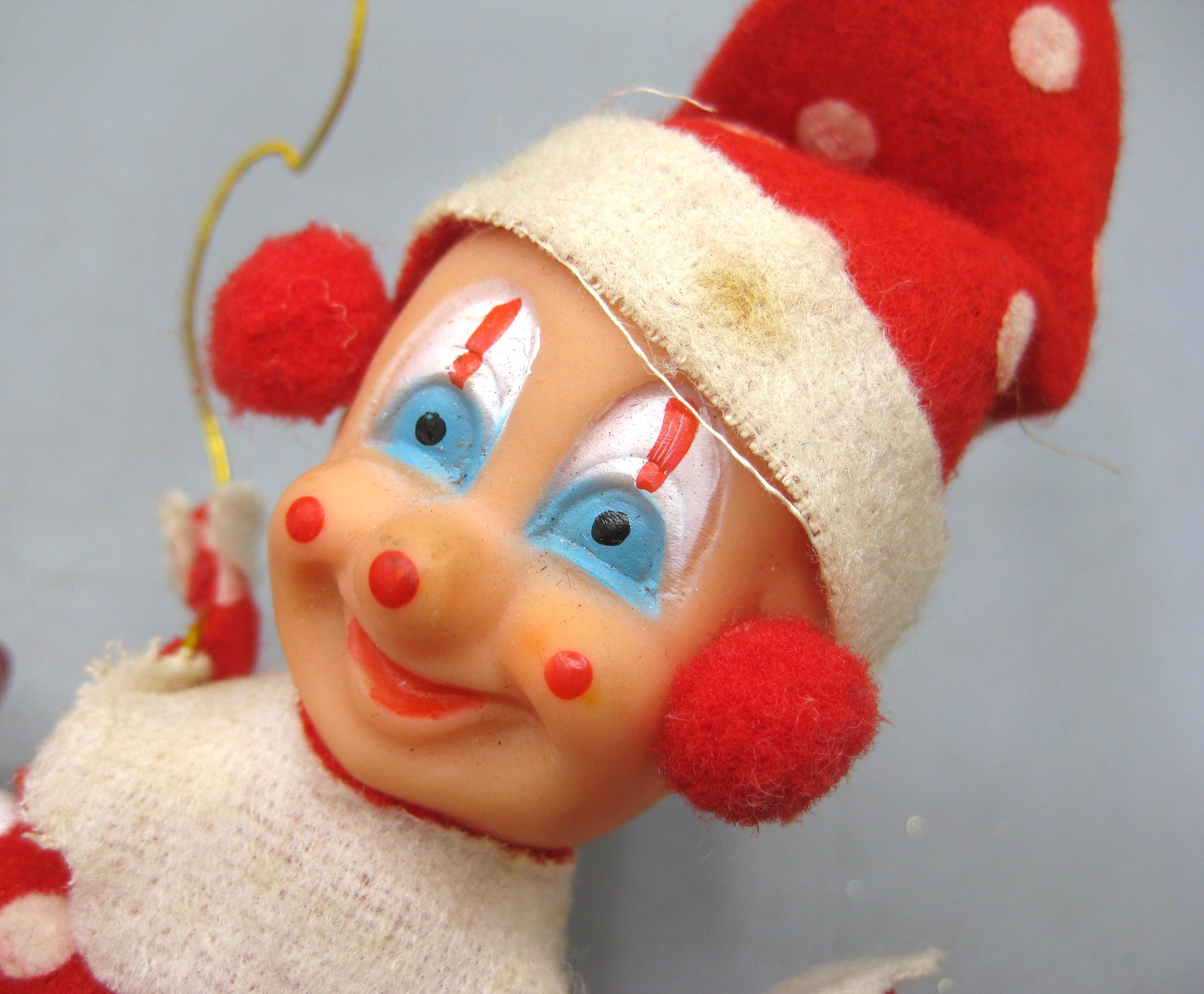 Grand Clown En Feutrine 41 Cm - Milieu XXème Siècle - France