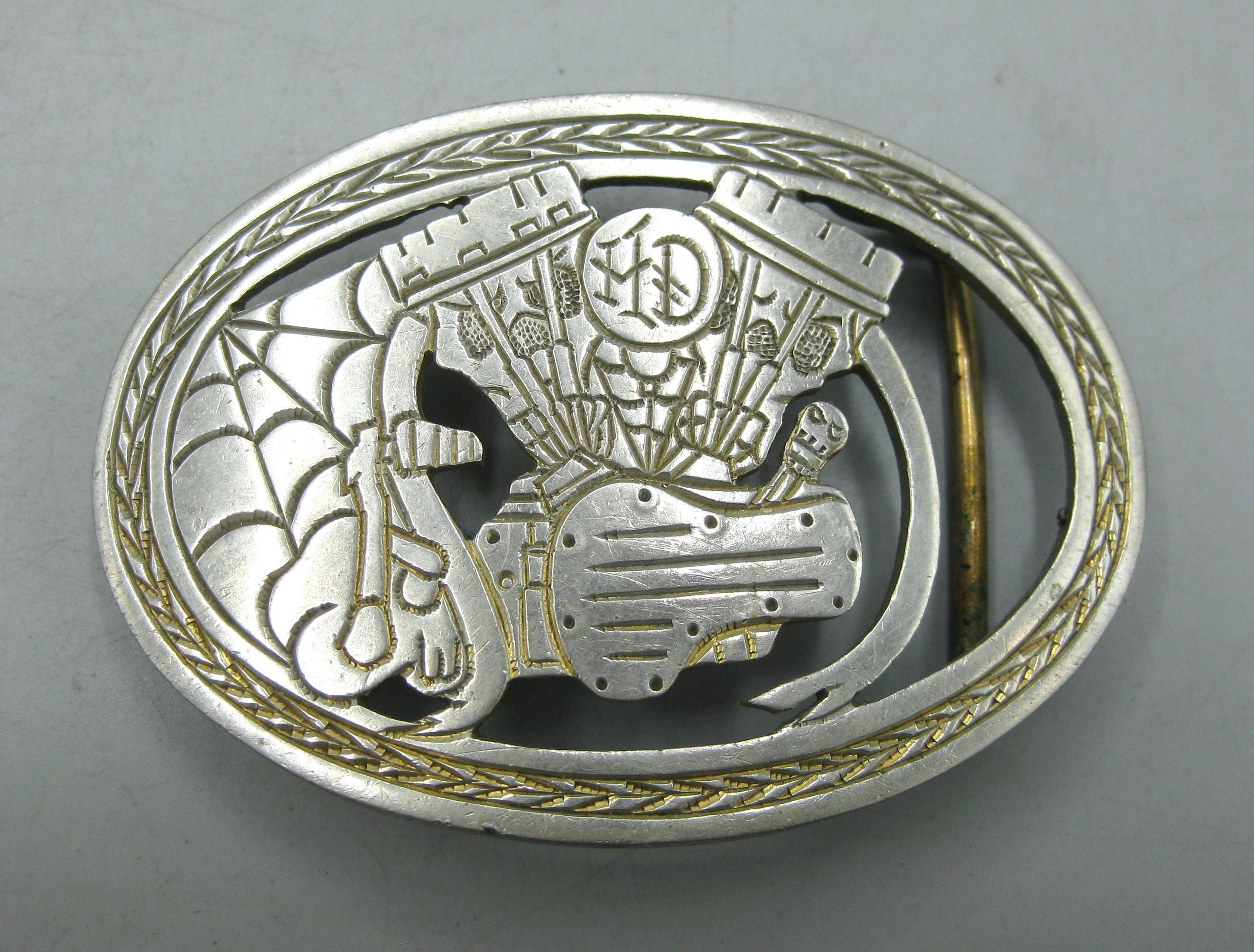 Harley Davidson Vintage Belt Buckle - Etsy