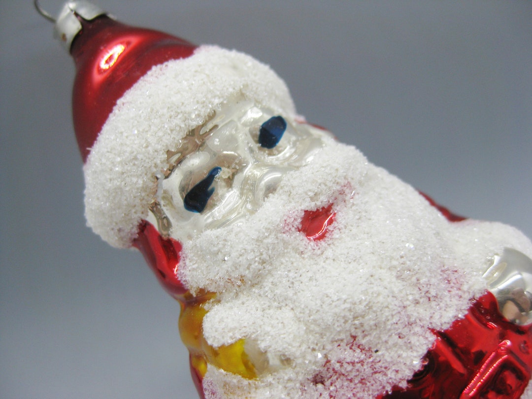 Vintage Hand Blown West Germany Art Glass Santa Claus Christmas Tree ...