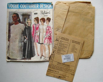 Vogue Couturier Design 1899 Fabriani Sewing Shift Dress Pattern size 14 Vintage 60s 70s