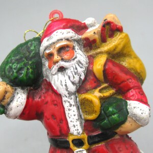 80年代 ビンテージ クリスマス サンタクロース ベアー オーナメント 飾り ヴィンテージ 80 年代 サンタクロース クリスマス ハード プラスチック