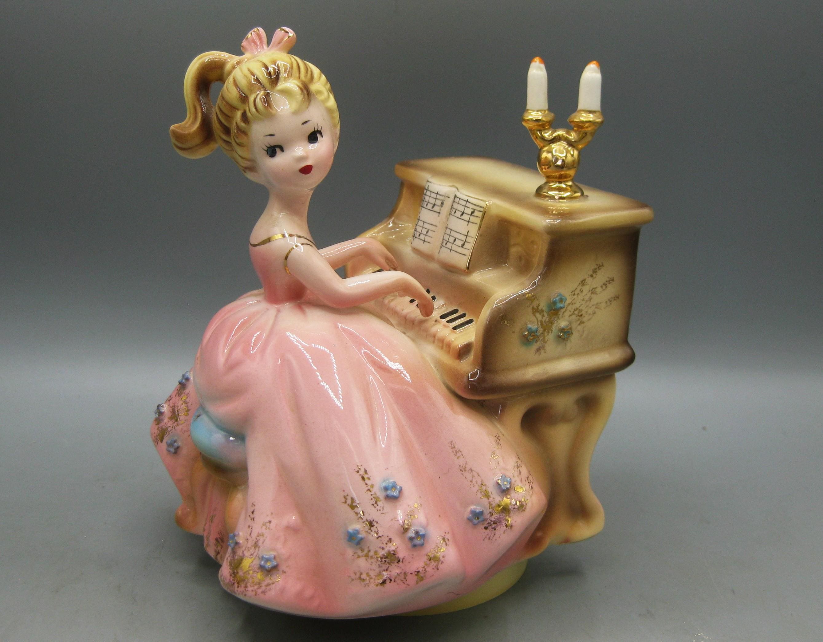 磁器の置物 ピアノを弾く女性  Münchenロイヤル・ミュンヘン Josef Originals Girl Piano - Etsy