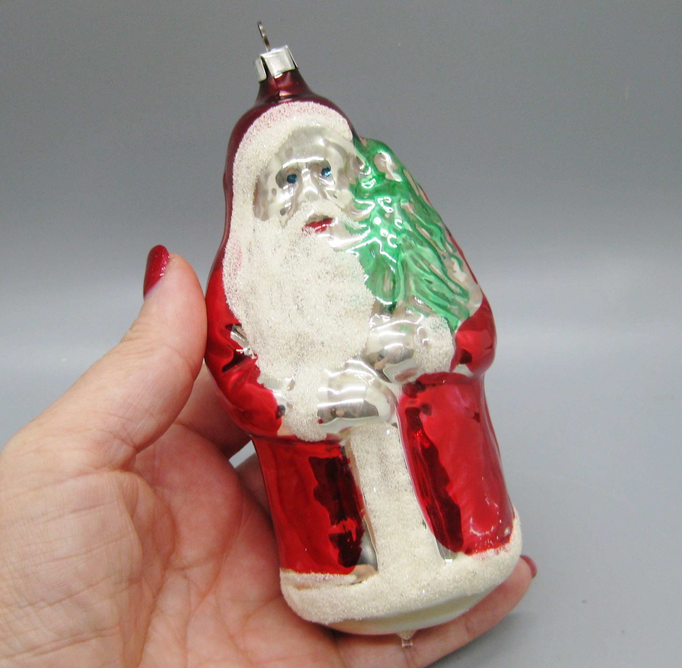 Vintage West German Hand Blown Glass Santa Claus Father Christmas 5.5 ...