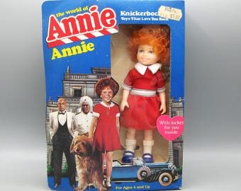 Vintage 1982 Little Orphan Annie Knickerbocker Toy Doll New in Box
