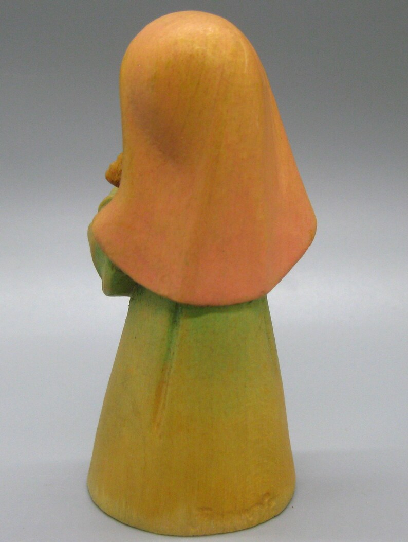 Vintage Anri Juan Ferrandiz Carved Wood Girl with Dove 3 Figurine image 5