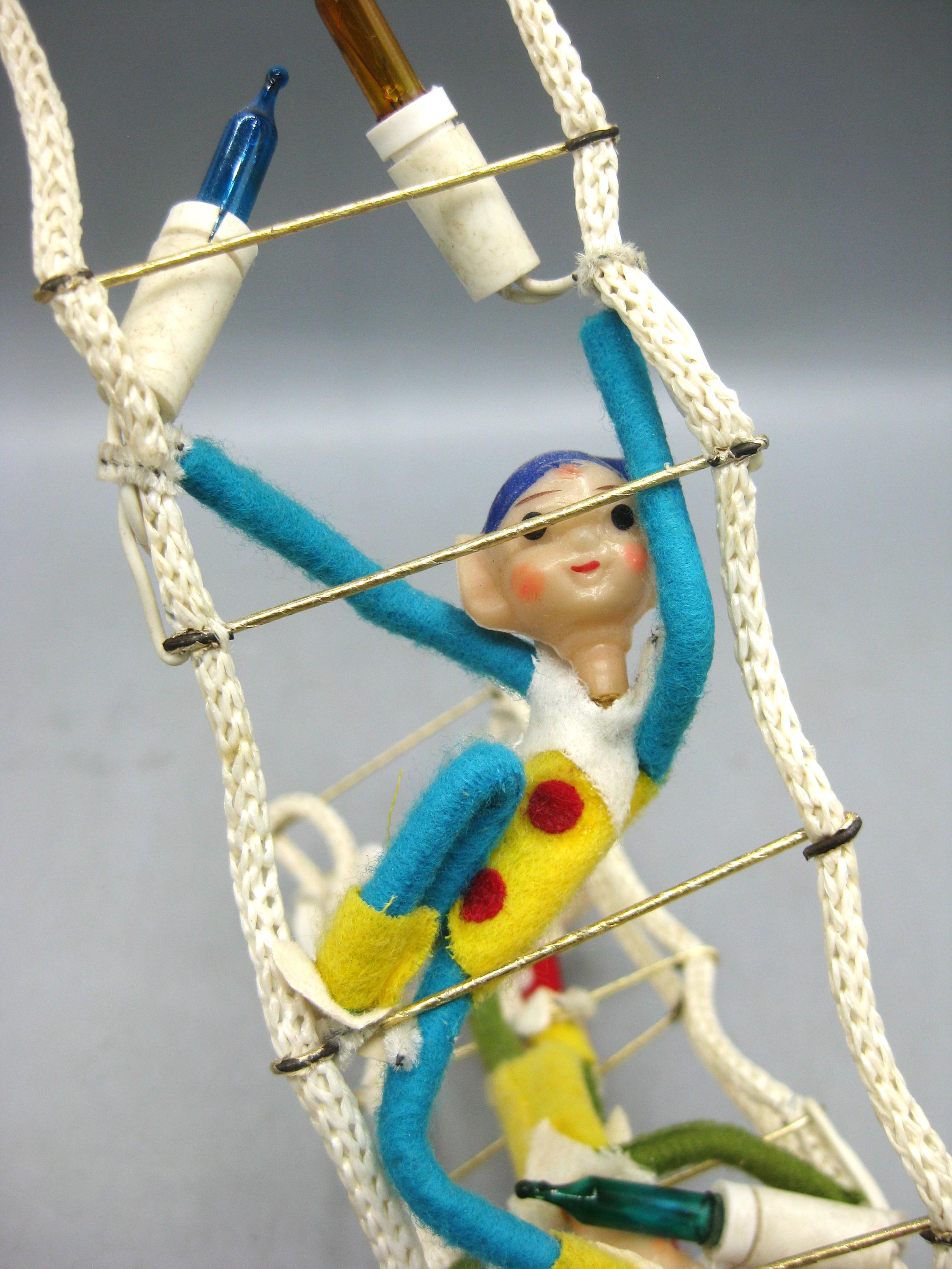 Vintage 60s Busy Pixies Ladder Climbing Light up Electric