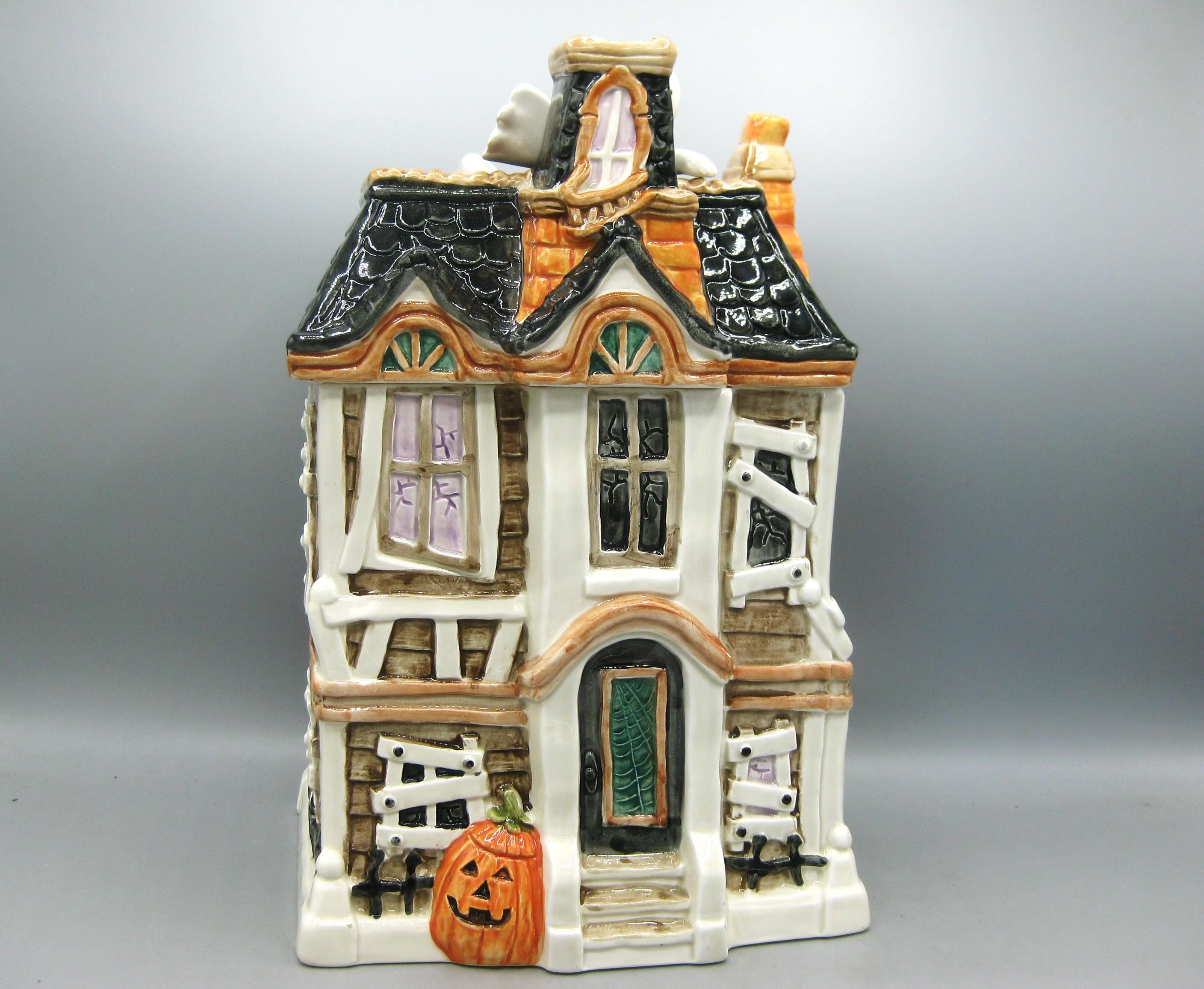 Vintage Fitz & Floyd 1987 Haunted House Halloween Cookie Jar and
