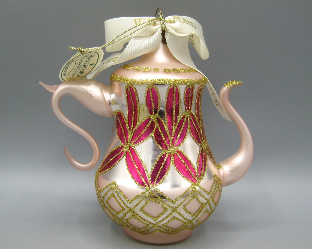 Vintage Waterford Hand Blown Glass Holiday Heirlooms Pink Lismore 50th ...