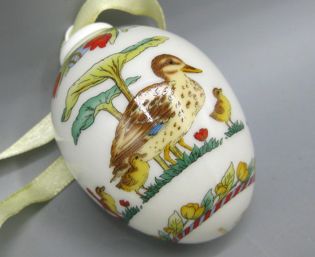ヴィンテージ 2002 フッチェンロイター ドイツ製磁器製アヒルの卵の