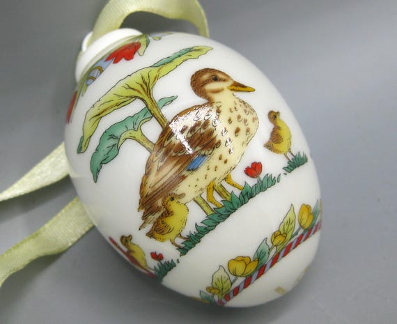 ヴィンテージ 2002 フッチェンロイター ドイツ製磁器製アヒルの卵の