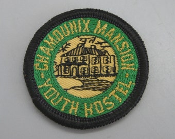 Vintage Chamounix Mansion Youth Hostel Philadelphia bordado chaqueta sombrero parche