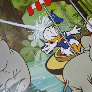 Vintage 1979 Disneyland Donald Duck Jungle Cruise Disney Mashup Unused Postcard