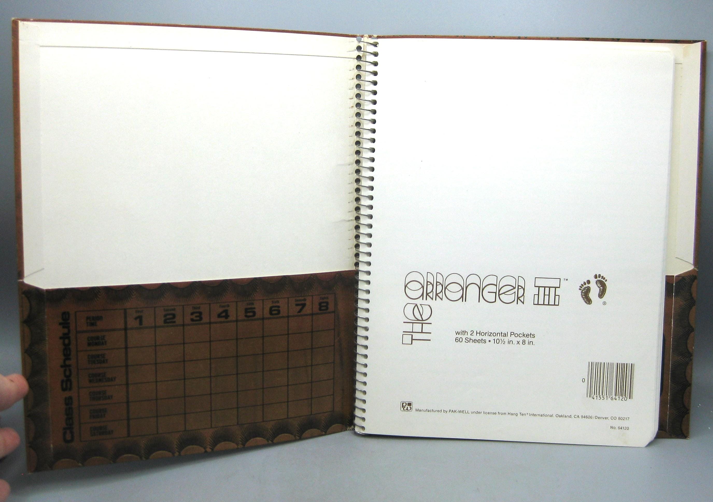 Vintage 70s Hang Ten Surfer School Folder Writing Tablet Spiral Bound ...