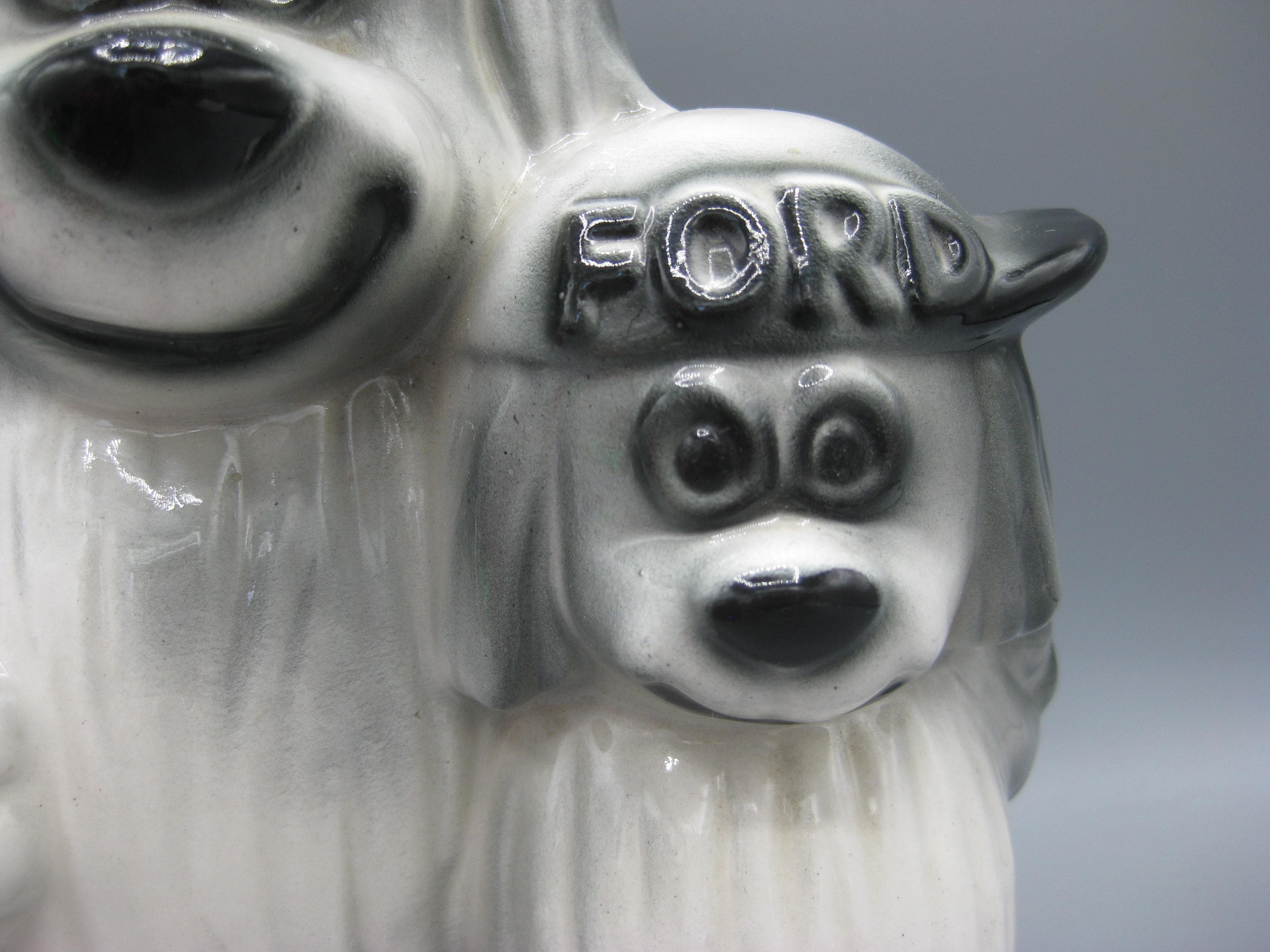 Vintage 50s Ford Shaggy Dog Dealer Promo Pottery Ceramic Coin
