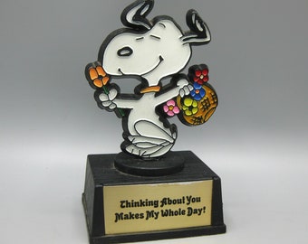 Vintage Aviva Peanuts Snoopy Trophy Figurine - I'm Sorry - Etsy