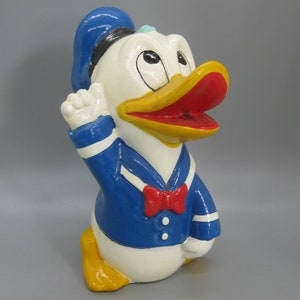 Vintage 1970's Donald Duck Waving Coin Bank by Play Pal