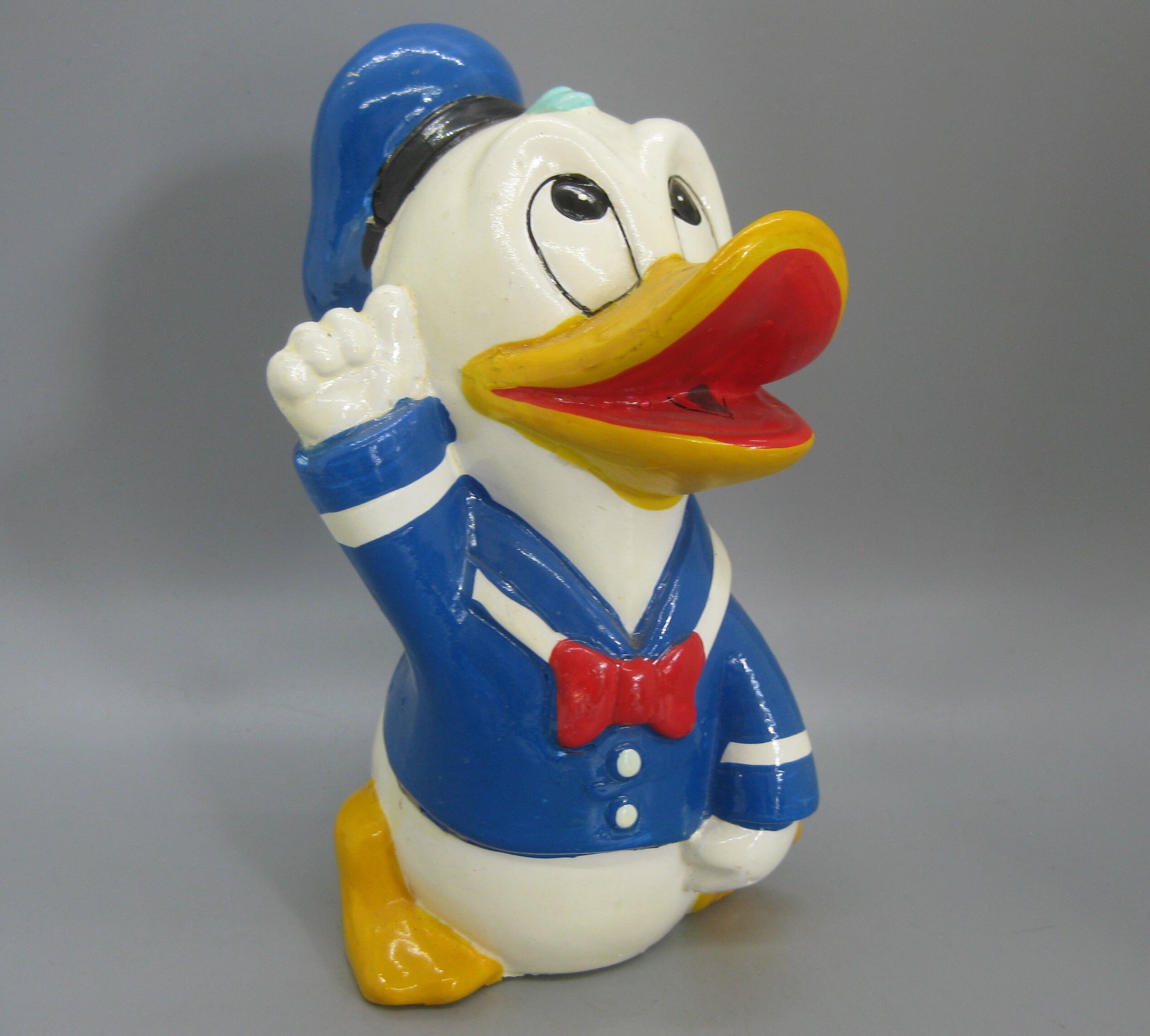 Vintage 70s Walt Disney Donald Duck Composition Coin Bank