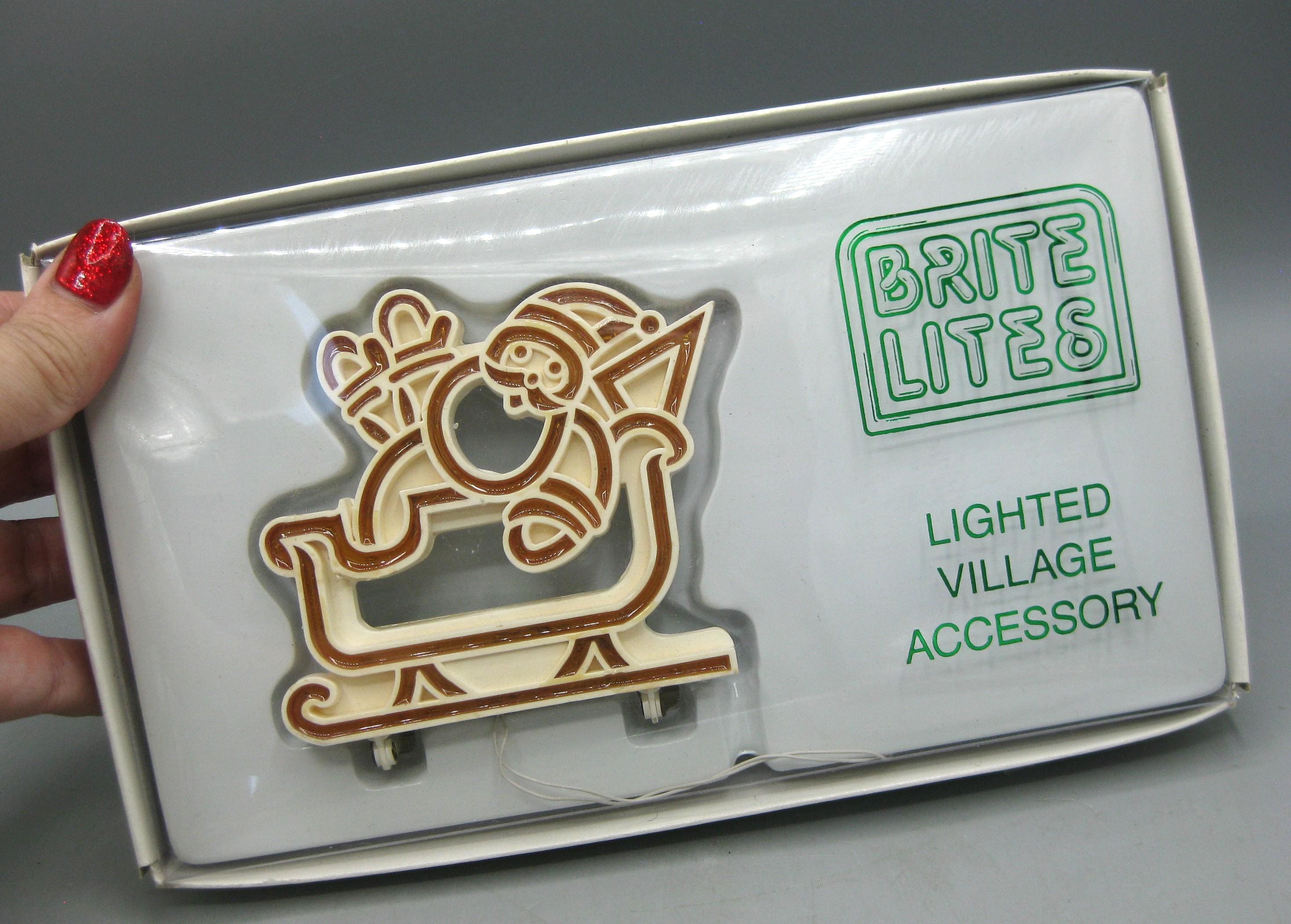 Dept 56 Village Accessories -Village Brite Lites Santa in the Chimney