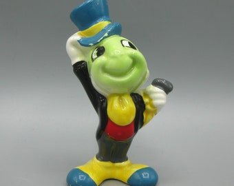 Jiminy Cricket Figurine en céramique vintage Walt Disney Productions