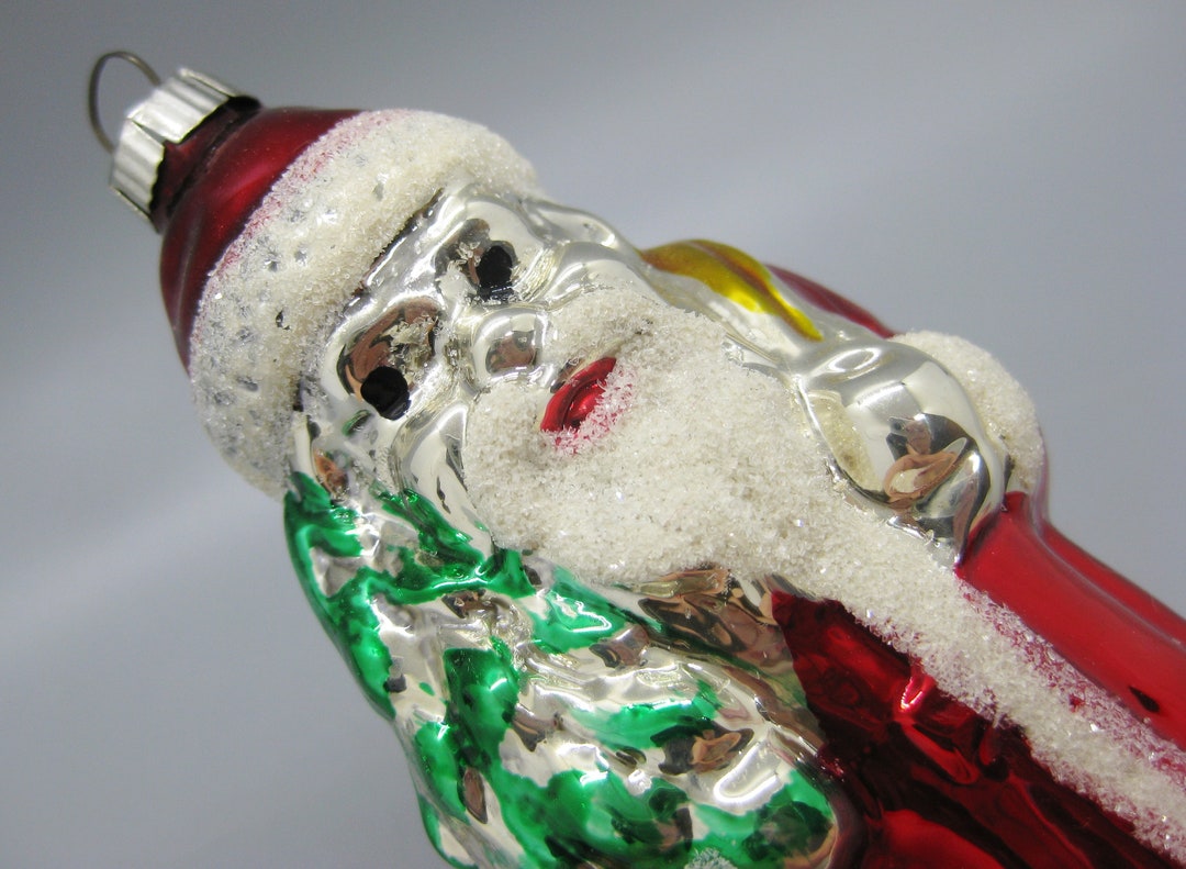 Vintage Hand Blown West Germany Art Glass Santa Claus Christmas Tree ...