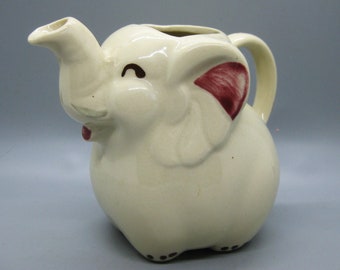 Vintage Shawnee Ceramic Elephant Small Novelty Kitchen Pitcher Creamer